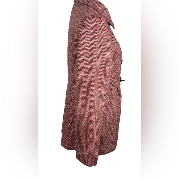 Needle & Thread Double Breasted Herringbone Tweed Pea Coat Womens Size M - Picture 5 of 9